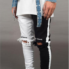 Load image into Gallery viewer, BDLJ 2019 Men Stylish Ripped Jeans Pants Biker Skinny Slim Straight Frayed Denim Trousers New Fashion Skinny Jeans Men Clothes