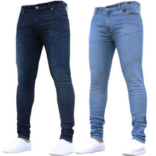 Load image into Gallery viewer, Hot Mens Skinny Jeans 2019 Super Skinny Jeans Men Non Ripped Stretch Denim Pants Elastic Waist Big Size European  Long Trousers