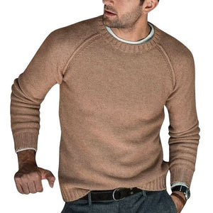 2019 Autumn Winter Men's Cotton Sweaters Men Long Sleeve Pullover Tops O Neck Knitted Jumper Korean Style Knitwears Clothes Plus