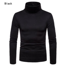 Load image into Gallery viewer, Men&#39;s Casual Slim Fit Basic Turtleneck Sweater Tops Knitted Pullover Sweater Turtleneck Pullover Male Double Collar Tops