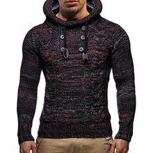 Load image into Gallery viewer, Fashion Vintage Sweater Cardigan Men Winter Warm Turtleneck Sweaters Casual Knitting Tricot Jumper Horns Buckle Thick outwear