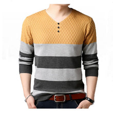 Load image into Gallery viewer, New autumn Korean version of plus-size men&#39;s men&#39;s sweater young casual men&#39;s patchwork sweater hombre